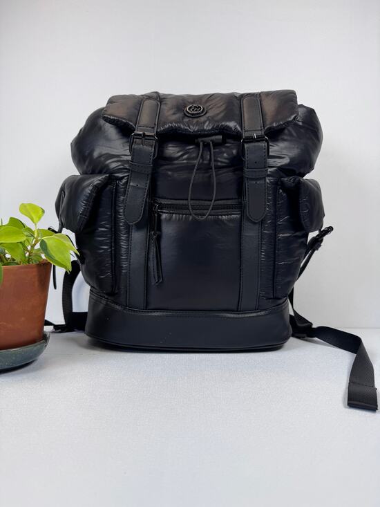 Joan & David Handbags - Joan & David 18 Puffer Backpack Black Nylon Work School Bag unisex NWT